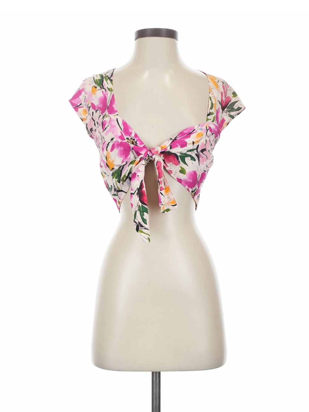 Beach Riot Pink Floral Tie-Front Crop Top and Shorts Set